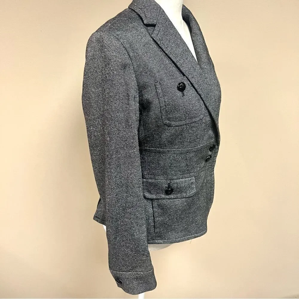 Talbots wool blend black/white jacket.   Size 2